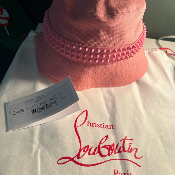Christian Louboutin Pink Spiked bucket hat(nwt) - Picture 4 of 7